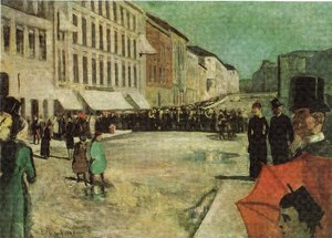 Militar Muzyka Na Ulicy Karl Johana W Oslo — Edvard Munch