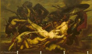 The Greeks And Trojans Fighting Over The Body Of Patroclus