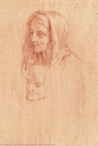 Two Studies For The Head Of An Old Woman — Carlo Maratta