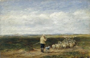 The Shepherd Return Of The Flock — David Cox The Elder