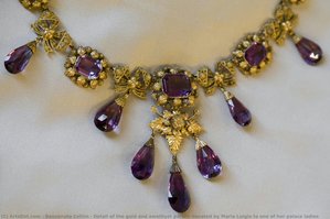 Detail Of The Gold And Amethyst Parure Donated By Maria Luigia To One Of Her Palace Ladies — Benvenuto Cellini