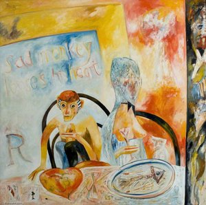 Sad Monkey Loses His Heart — John Bellany