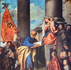 Madona Cu Sfinți Și Membri Ai Familiei Pesaro (detaliu) — Titian