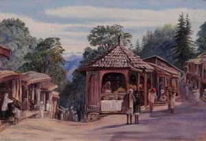 Die Basare, Simla, Indien — Marianne North