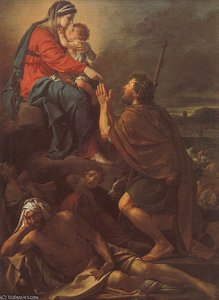 San Roque Suplicando A María Para Curar Víctimas De La Peste — Jacques-louis David