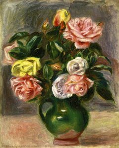 Ruusujen Asetelma Vihreässä Tulessa — Pierre-auguste Renoir