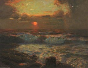 Sunset At Land's End, Cornwall — Albert Julius Olsson