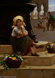 A Venetian Flowergirl — Antonio Ermolao Paoletti