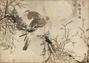 Painting Of Sleeping Birds — Kim Hong-do