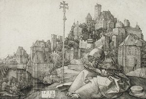 San Antonio Visita A San Pablo En El Desierto — Albrecht Dürer