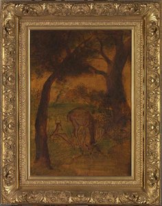 A Stag Drinking — Albert Pinkham Ryder
