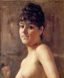 Life Study, Head And Shoulders Of A Woman — Robert Edward Morrison