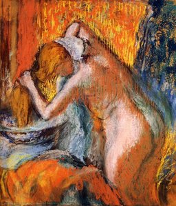 Po Správe, Žena Si Suší Vlasy — Hilaire-germain-edgar Degas