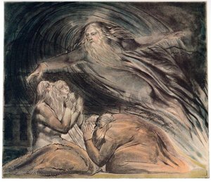 The Lord Answering Job Out Of The Whirlwind — William Blake