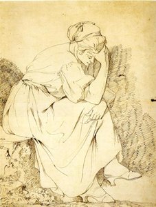Study Of Melancholy Girl — Joseph Wright Of Derby