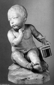 Infant With A Cage — Žan-batist Pigal