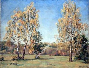 Autumn. Birches. — Pyotr Konchalovsky