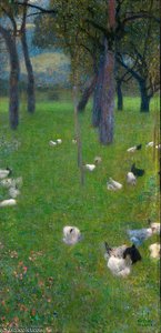After The Rain (garden With Chickens In St. Agatha) — Gustav Klimt