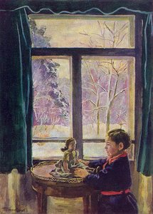 Katya By The Window — Pyotr Konchalovsky