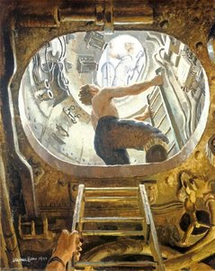 On Board An S Class Submarine Up The Conning Tower — Stephen Bone