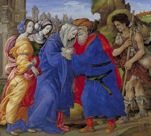 The Meeting Of Joachim And Anne Outside The Golden Gate Of Jerusalem — Filippino Lippi
