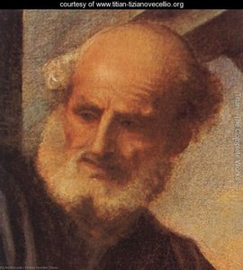Madonna With Saints And Members Of The Pesaro Family (detail) — Titian