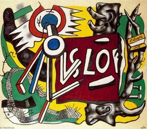 Fusto D'albero Su Sfondo Giallo — Fernand Léger