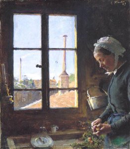 Portrait Of My Mother Peeling A Turnip, In Front Of A Window — 에밀 프리앙