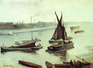 Gris Et Argent : Old Battersea Reach — James Abbott Mcneill Whistler