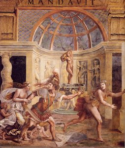 Mars Chasing Adonis From Venus's Pavilion — Giulio Romano