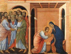 Parting From St. John, Museo Dell'opera Del Duomo, Si — Duccio Di Buoninsegna