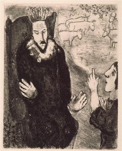 José Explica Los Sueños De Faraón (génesis Xlii, 25-28-32) — Marc Chagall