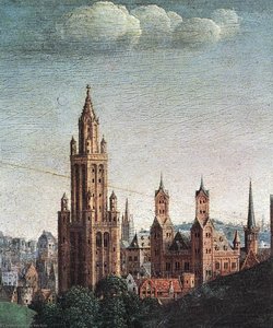 Die Gnadenbilderigung Des Lammes (detail Rechts Oben) — Jan Van Eyck