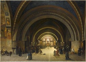Interieur De La Basilique Basse De Saint Francois A Assise — François Marius Granet