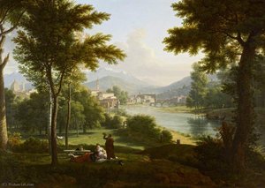 A View Of Florence From The North Bank Of The Arno — François Xavier Fabre