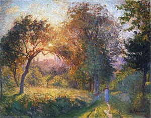 Girls In The Forest At Sunset — Henri Lebasque