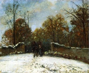 Entrada Al Bosque De Marly (efecto Nevado) — Kamille Pissarro