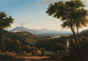 Napolin Näkymä Capodimontelta — Alexandre-hyacinthe Dunouy