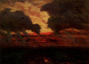 Les Corbeaux Soir D Orage — Jules Adolphe Aimé Louis Breton