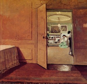 Interior, Vestibule By Lamplight — Феликс Валотон