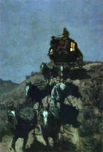 The Old Stage Coach Of The Plains — Frederic Remington