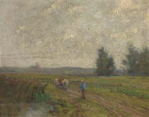 Ploughing The Field — Sir George Clausen