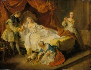 A Tale From La Fontaine (le Petit Chien Qui Secue De L'argent Et Des Pierreries) — Nicolas Lancret