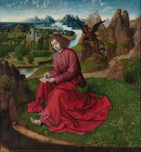 Saint John The Evangelist On Patmos — Dierec Bouts