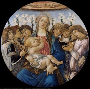 Maria Mit Dem Kind Und Singende Engel — Sandro Botticelli