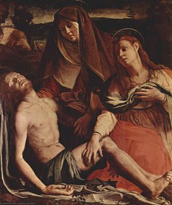 The Dead Christ With The Virgin And St. Mary Magdalene — Agnolo Bronzino