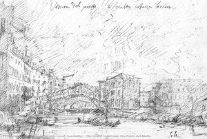 The Grand Canal Near The Ponte Del Rialto — Canaletto