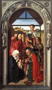The Middle Panel Of The Pearl Of Brabant: Adoration Of The Magi — Dierec Bouts