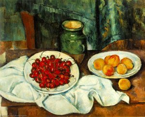 Still Life With Plate Of Cherries — Paul Cézanne