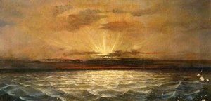 Sunset, West Bay To Portland Isle, Dorset — Charles Ernest White